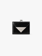 Fennce - CRINKLE TRIANGLE FRAME WALLET BLACK