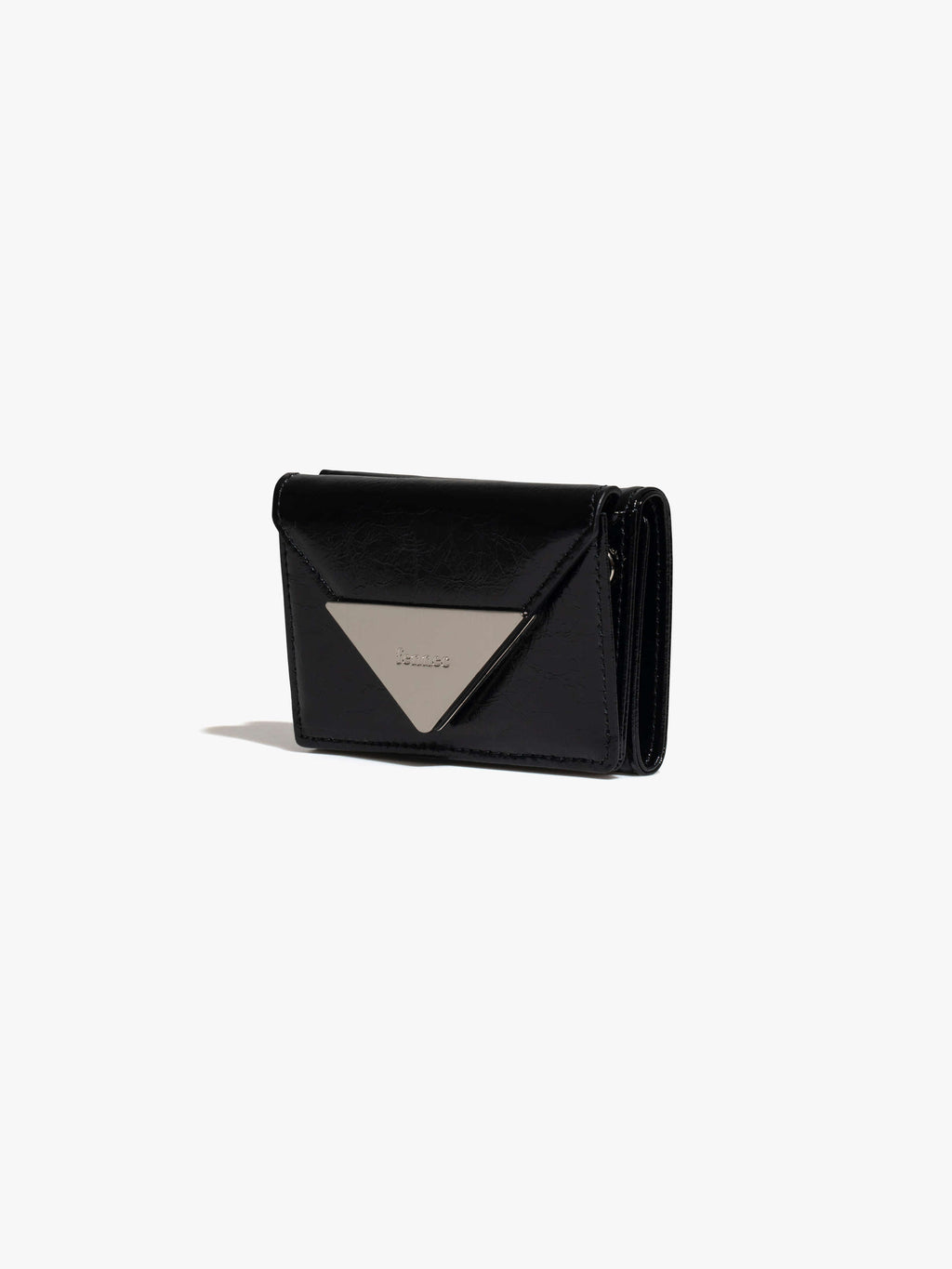 Fennce - CRINKLE TRIANGLE TRIPLE WALLET BLACK