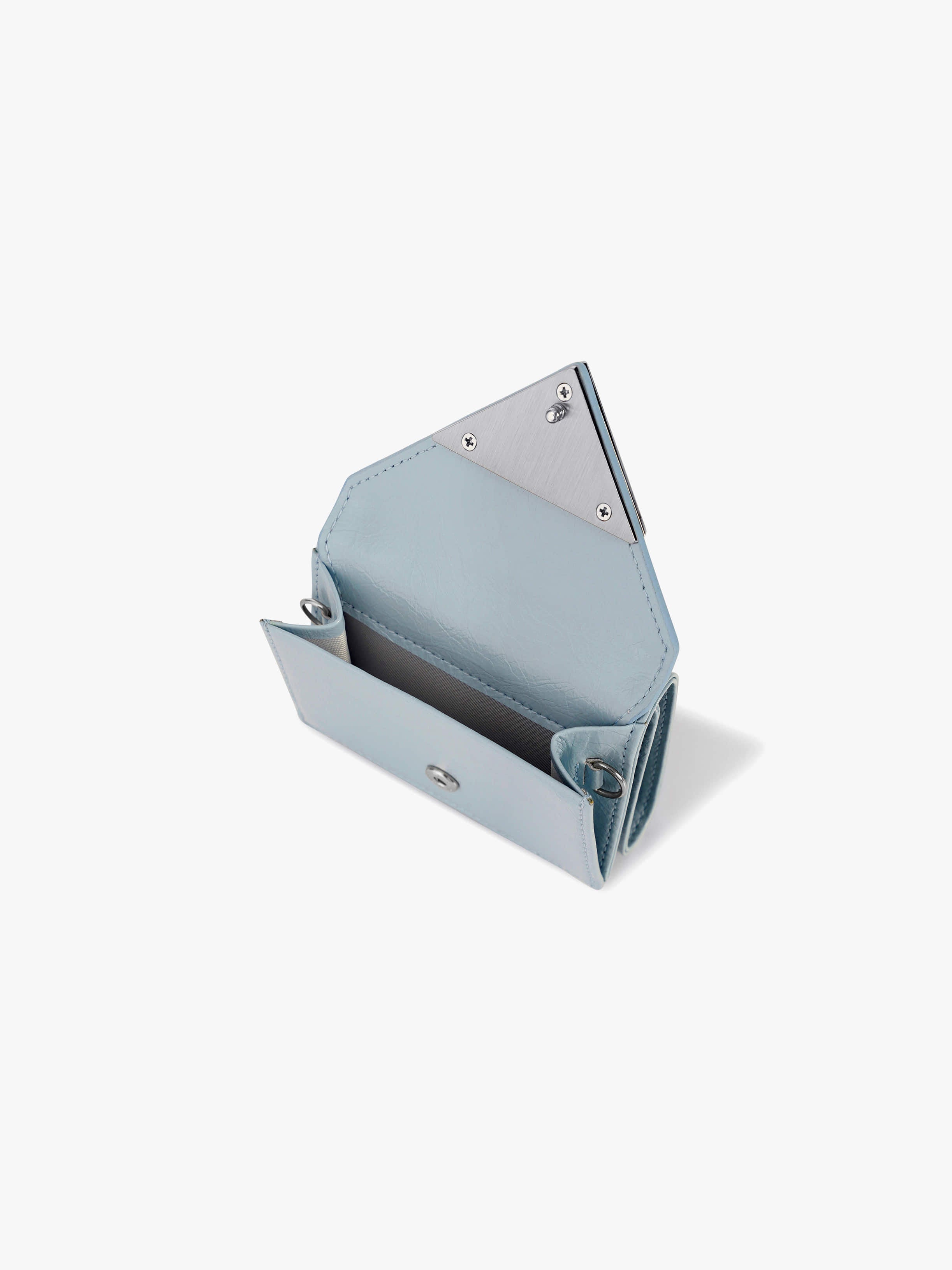 Fennce - CRINKLE TRIANGLE TRIPLE WALLET HAZE BLUE