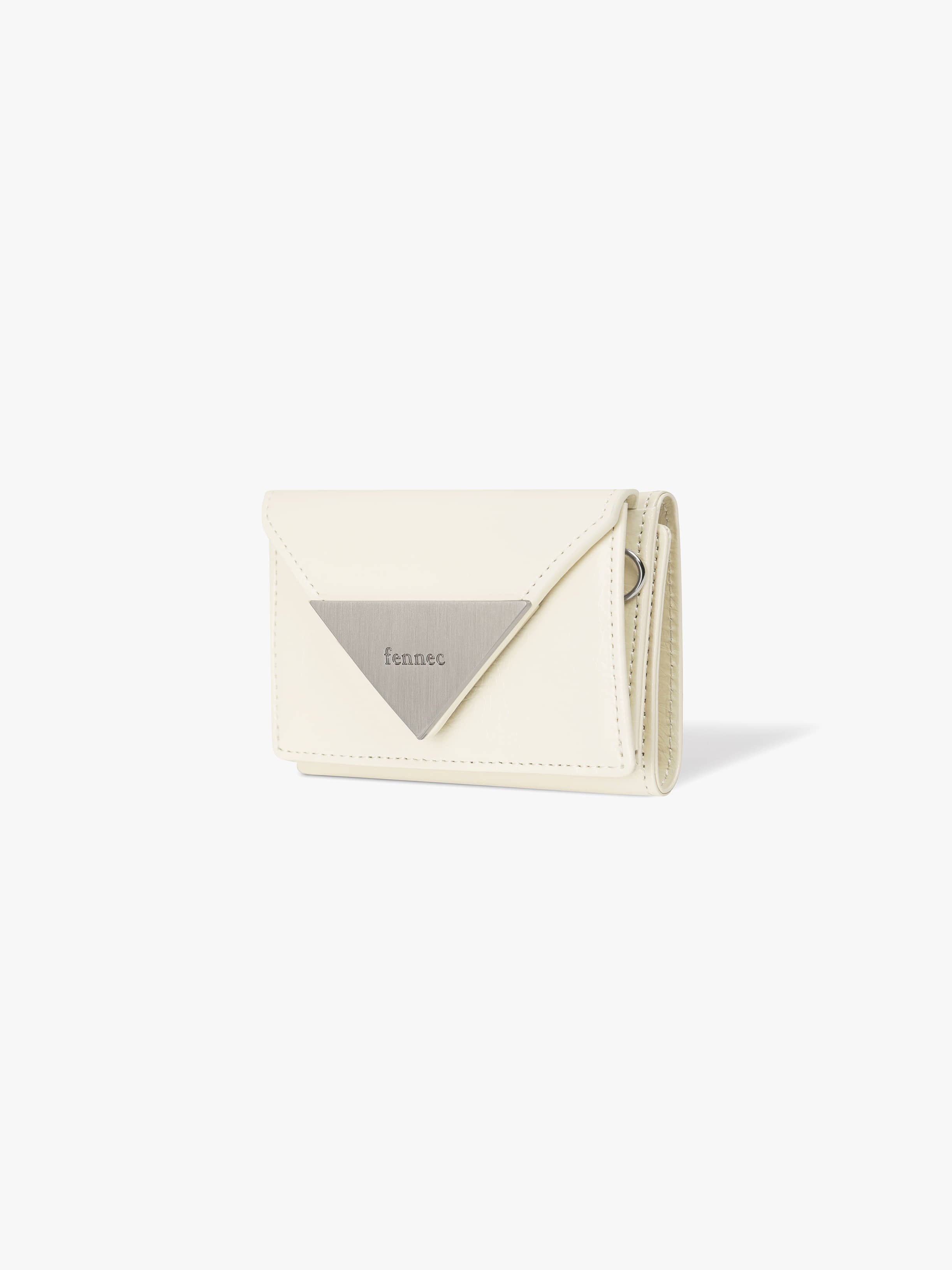 Fennce - CRINKLE TRIANGLE TRIPLE WALLET VANILLA