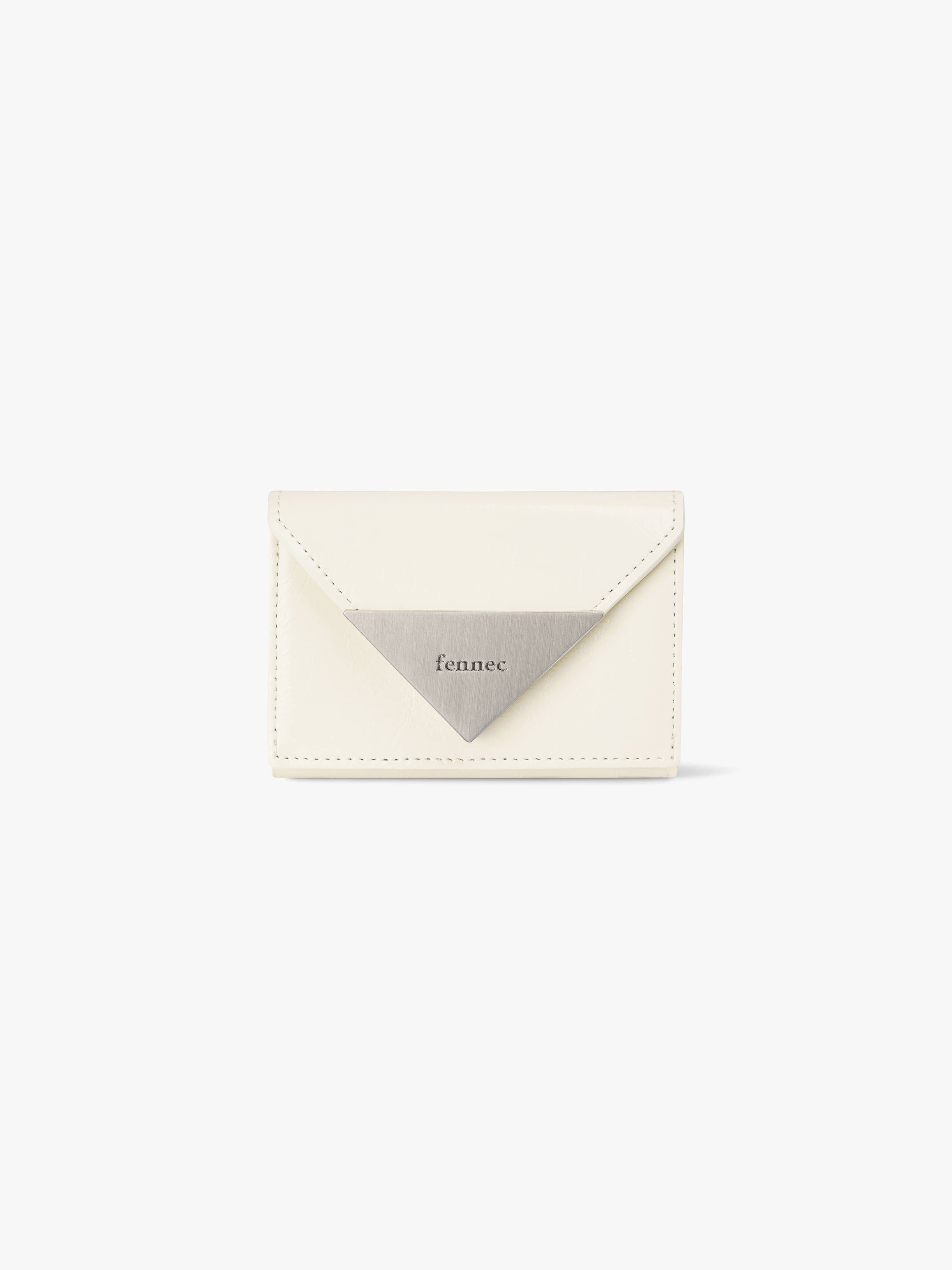 Fennce - CRINKLE TRIANGLE TRIPLE WALLET VANILLA