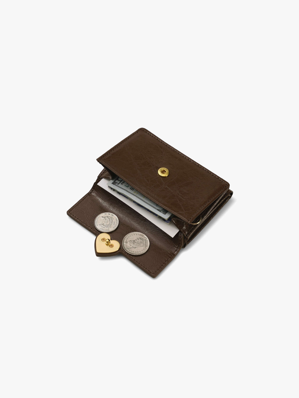 Fennce - HEARTY TRIPLE WALLET MOCHA BROWN