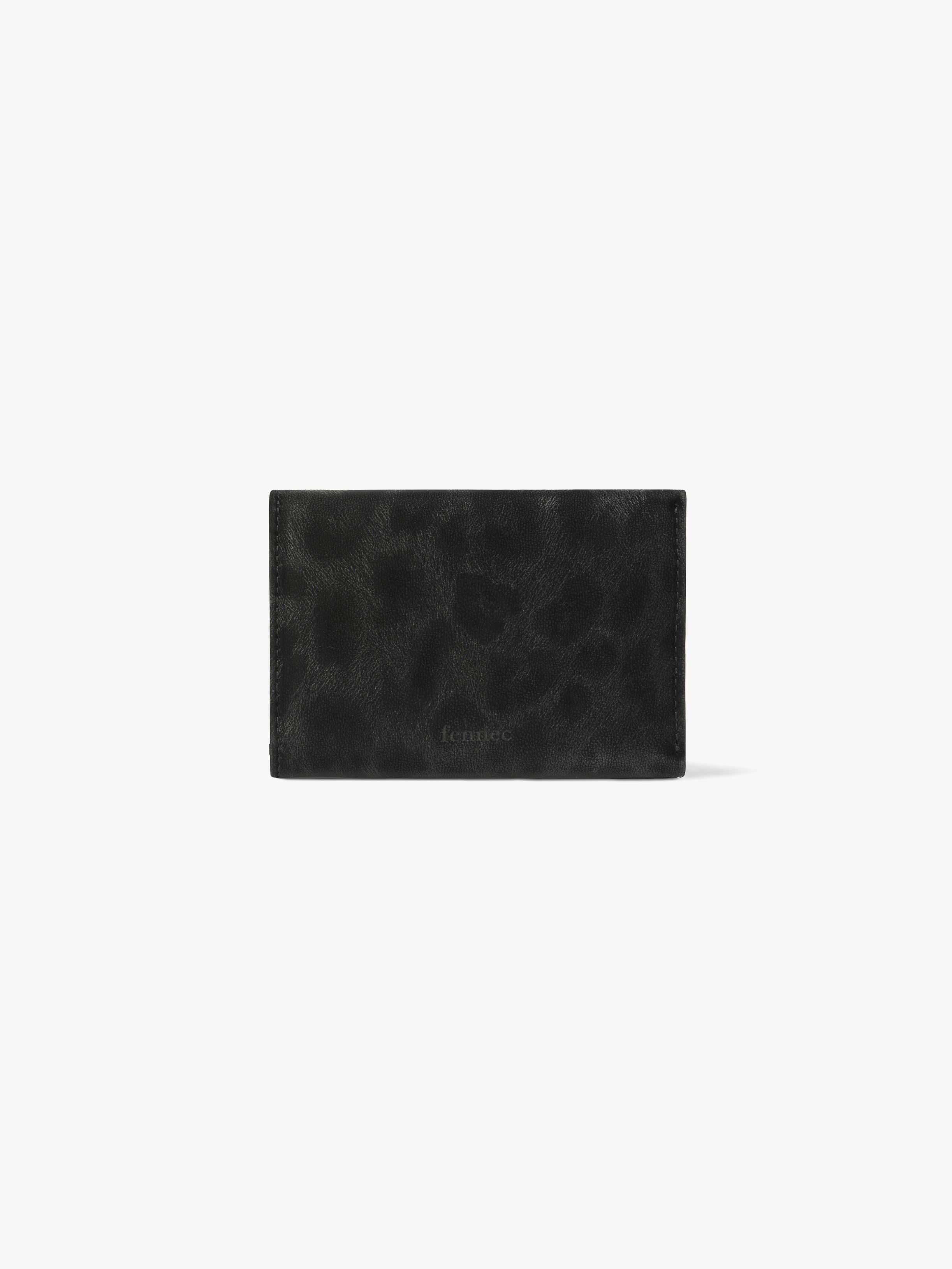 Fennce - TRIANGLE TRIPLE WALLET LEOPARD BLACK
