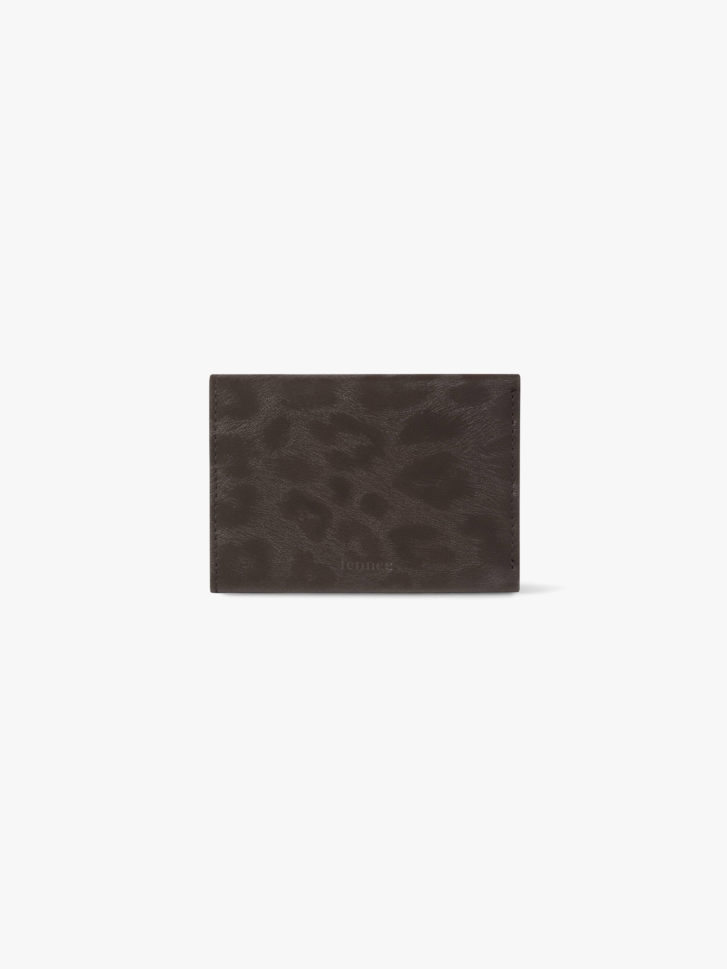Fennce - TRIANGLE TRIPLE WALLET LEOPARD BROWN
