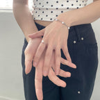 Grumpy Stuff - Layered Pearl Chain Bracelet