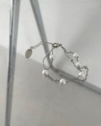 Grumpy Stuff - Layered Pearl Chain Bracelet