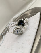 Grumpy Stuff - Pearl Heart Bangle Watch