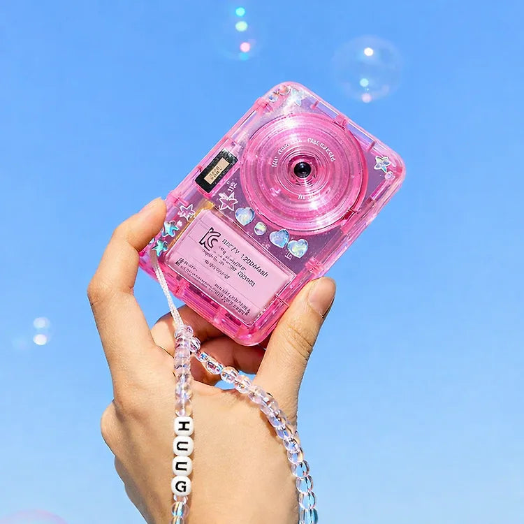 Huug - Retro Digital Camera Clear 復古透明數碼相機 (附記憶卡/串珠掛繩/貼紙)