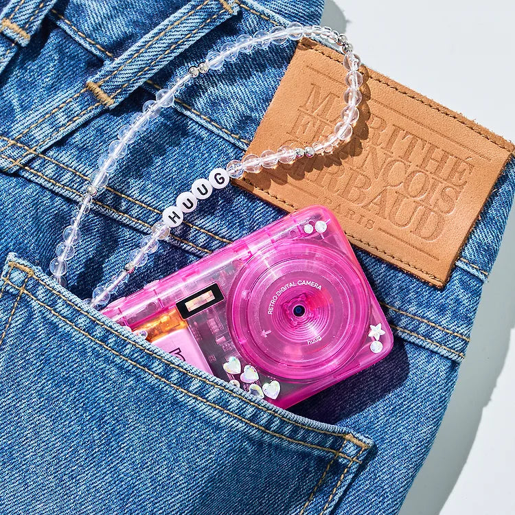 Huug - Retro Digital Camera Clear 復古透明數碼相機 (附記憶卡/串珠掛繩/貼紙)