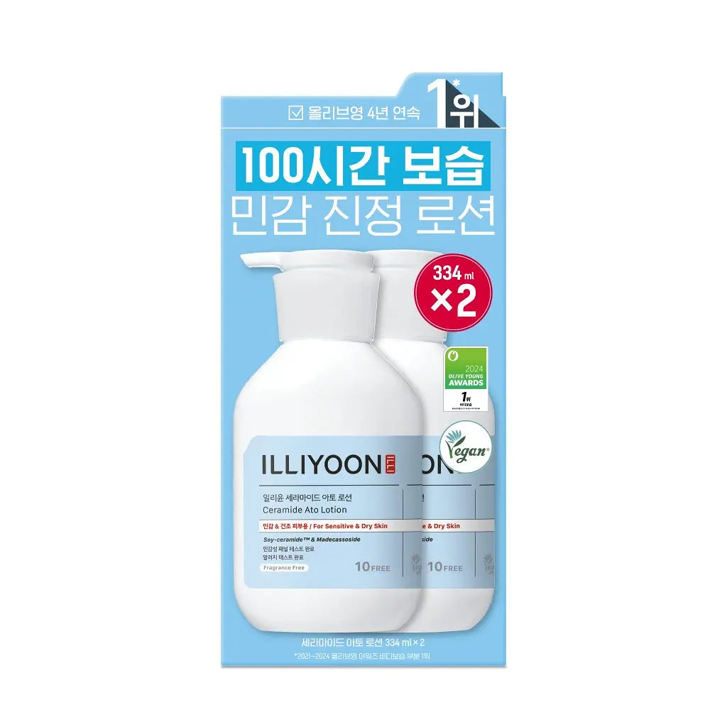 Illiyoon - Ceramide Ato Lotion  神經醯胺保濕身體乳 334ml 兩枝裝