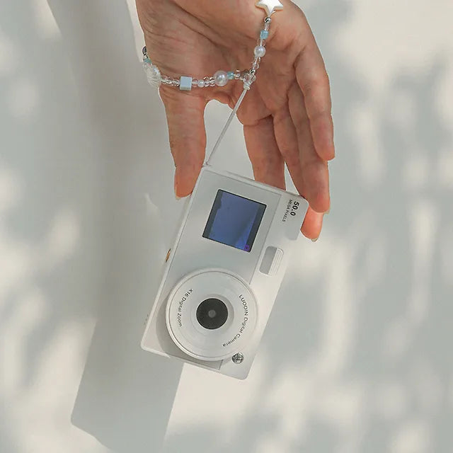 Luodin - Selfie Retro Dual Digital Camera 復古雙螢幕CCD相機 (附串珠掛繩 + 裝飾貼紙 + 感謝卡)