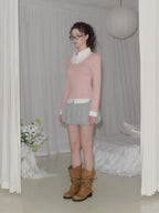 TWEE - Ellen Contrast Rib Long Sleeve T-Shirt (5 Colors)