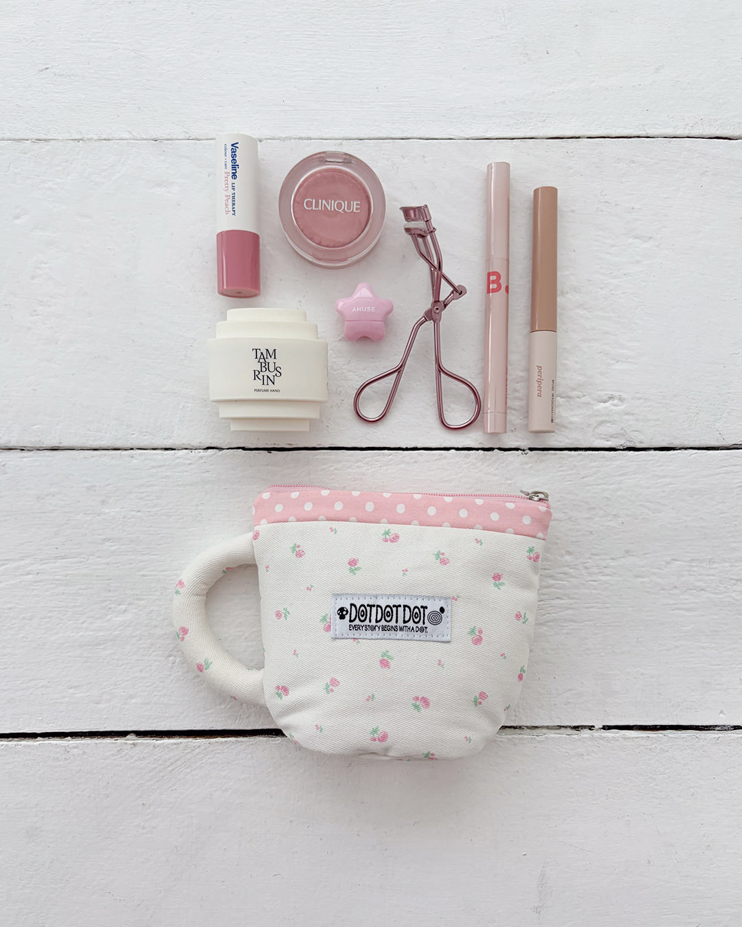 DOT DOT DOT - Muglet Pouch (Rose Milk tea)