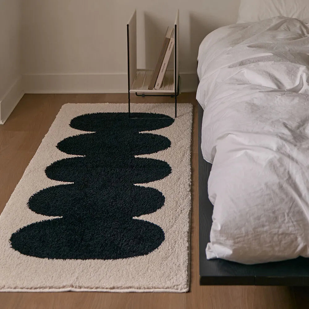 BoWell - Black Nuage 蓬鬆長毛睡房地氈 70 x 170 cm