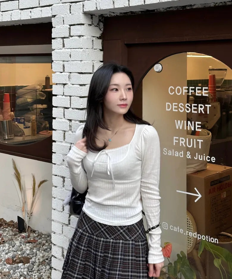 TWEE - Leche Tie Lace T-Shirt (4 Colors)
