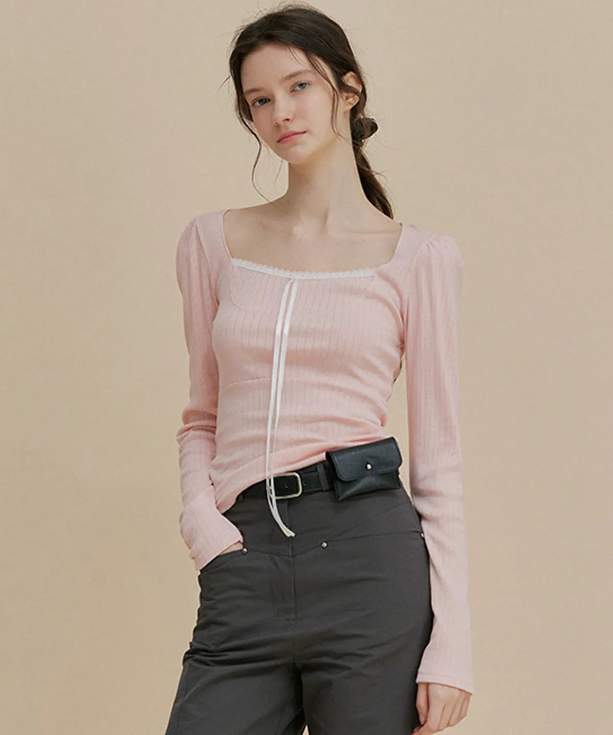 TWEE - Leche Tie Lace T-Shirt (4 Colors)