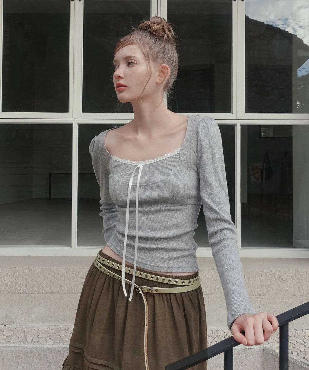 TWEE - Leche Tie Lace T-Shirt (4 Colors)