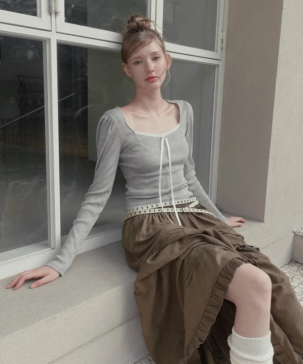 TWEE - Leche Tie Lace T-Shirt (4 Colors)