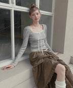 TWEE - Leche Tie Lace T-Shirt (4 Colors)