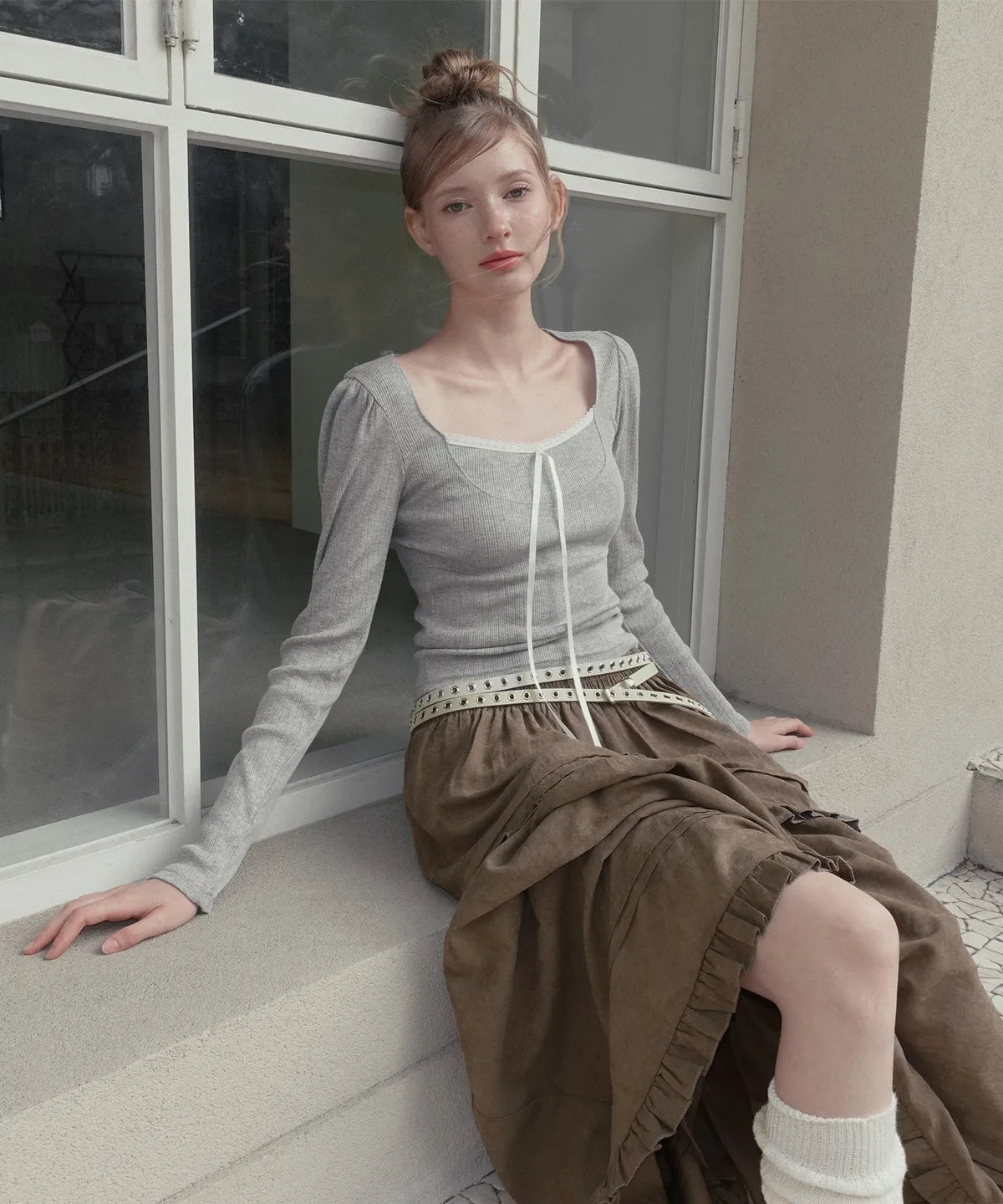 TWEE - Leche Tie Lace T-Shirt (4 Colors)