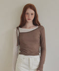TWEE - Winve Color Block Layered Long Sleeve T-Shirt (3 Colors)
