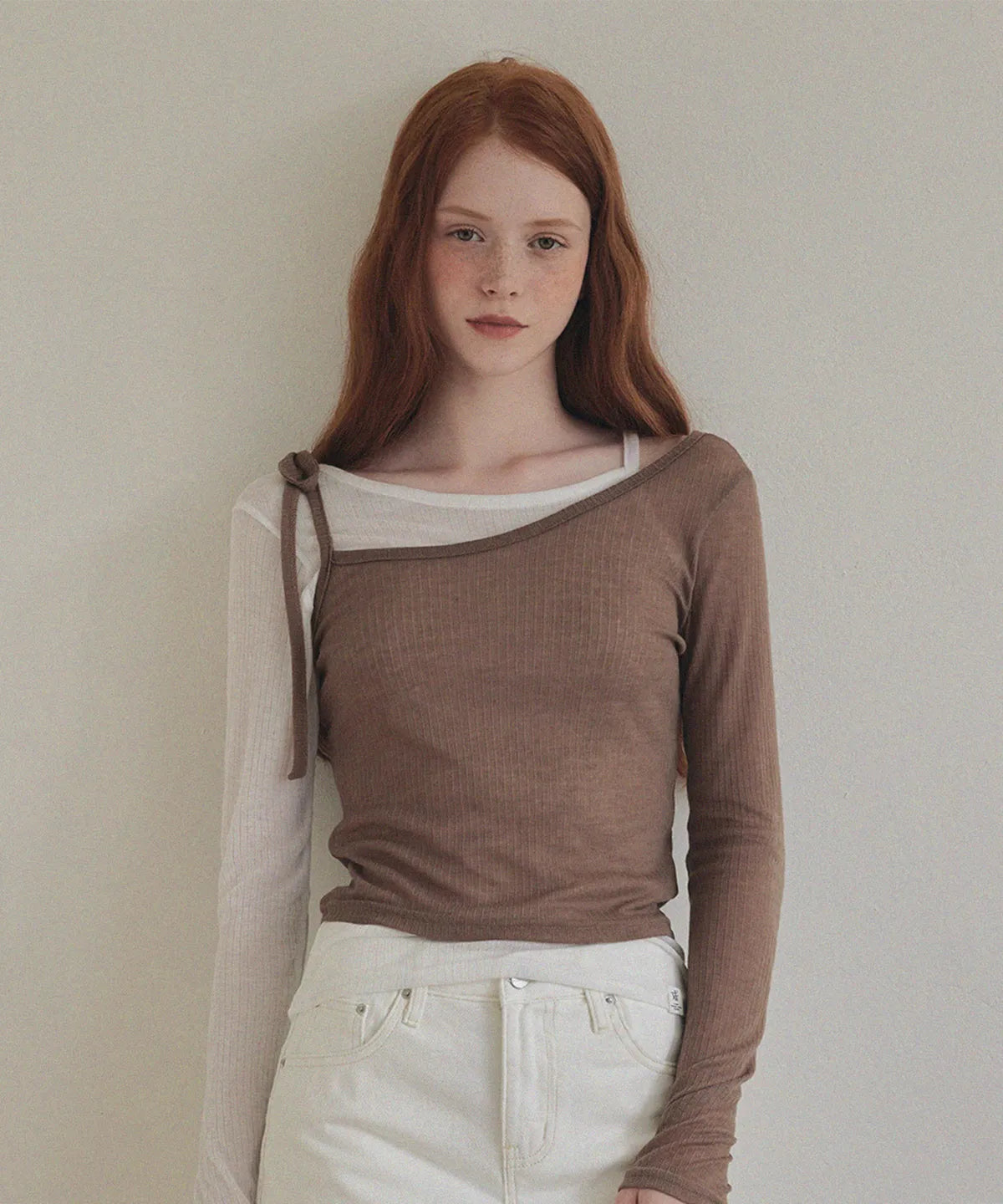 TWEE - Winve Color Block Layered Long Sleeve T-Shirt (3 Colors)