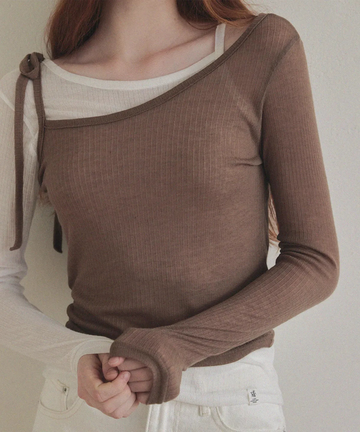 TWEE - Winve Color Block Layered Long Sleeve T-Shirt (3 Colors)