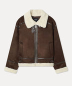 MIXXO - Stand Collar Faux Shearling Jacket (5 Colors)