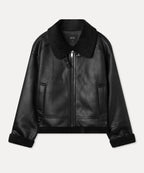 MIXXO - Stand Collar Faux Shearling Jacket (5 Colors)