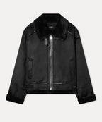 MIXXO - Stand Collar Faux Shearling Jacket (5 Colors)