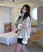 MIXXO - Stand Collar Faux Shearling Jacket (5 Colors)