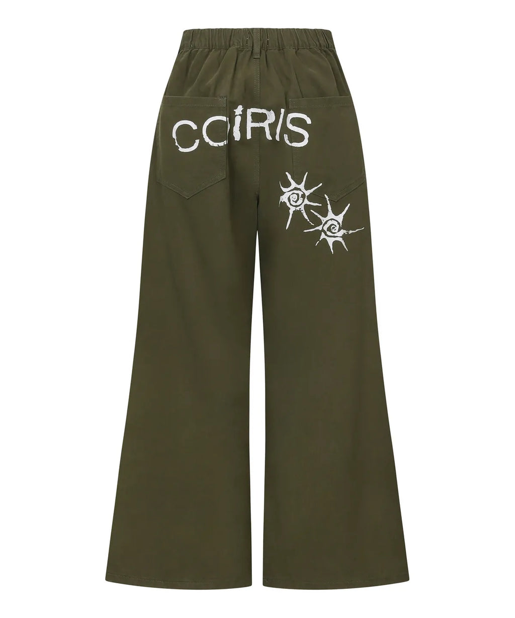 COIRIS - Dren Back Dirty Logo Parachute Cotton Pants (2 Colors)