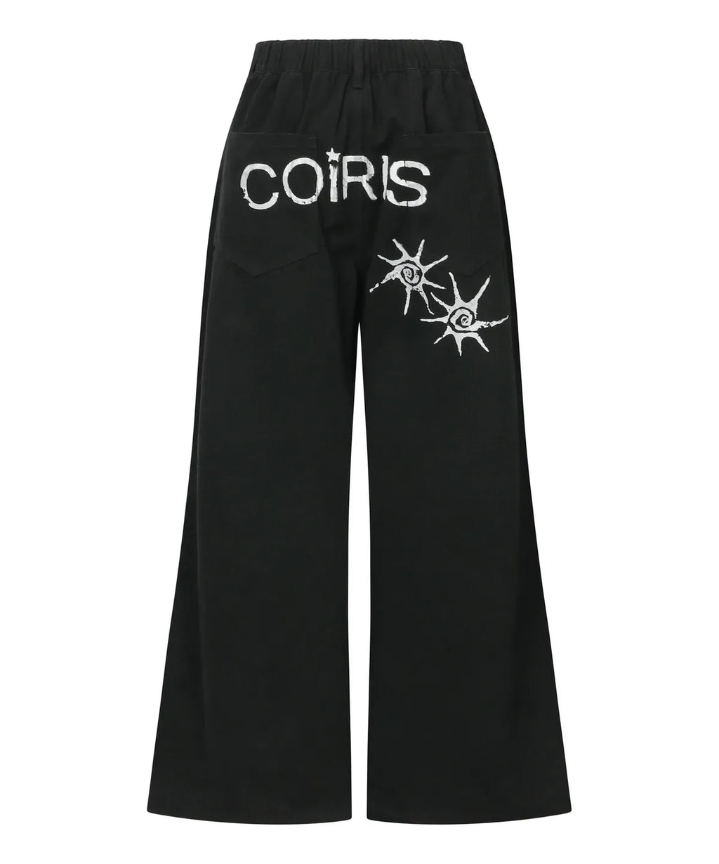 COIRIS - Dren Back Dirty Logo Parachute Cotton Pants (2 Colors)