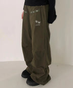 COIRIS - Dren Back Dirty Logo Parachute Cotton Pants (2 Colors)