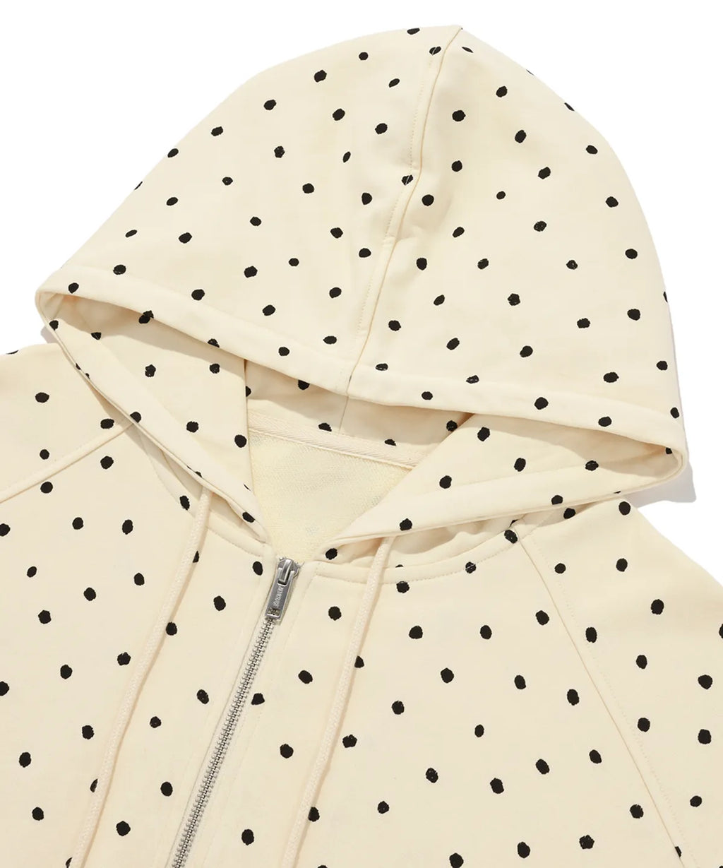 NOMBRE - SIGNATURE Dot Pintuck Hood Zip-up (2 Colors)