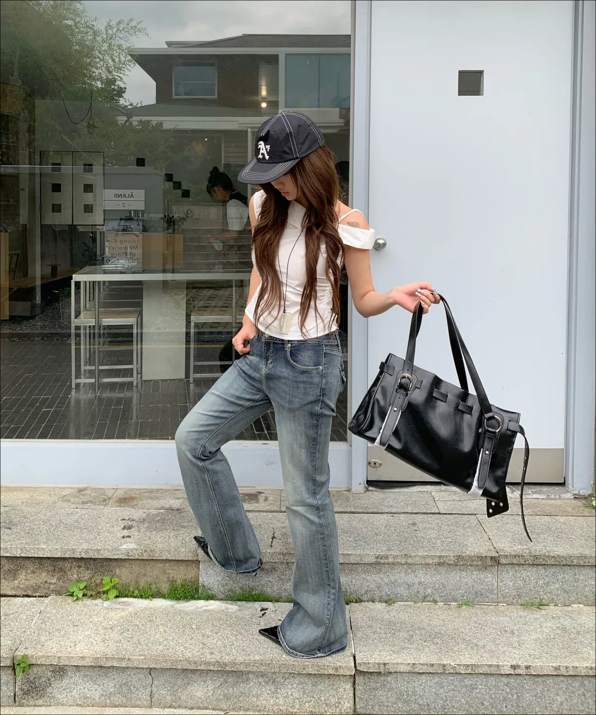 MIXXO - Low-Rise Washed Bootcut Jeans (3 Colors)