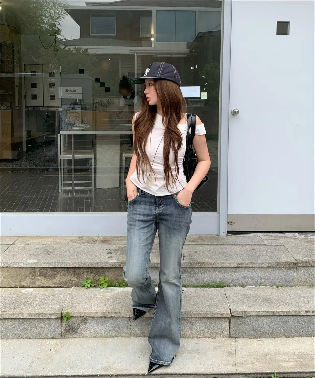 MIXXO - Low-Rise Washed Bootcut Jeans (3 Colors)