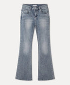 MIXXO - Low-Rise Washed Bootcut Jeans (3 Colors)
