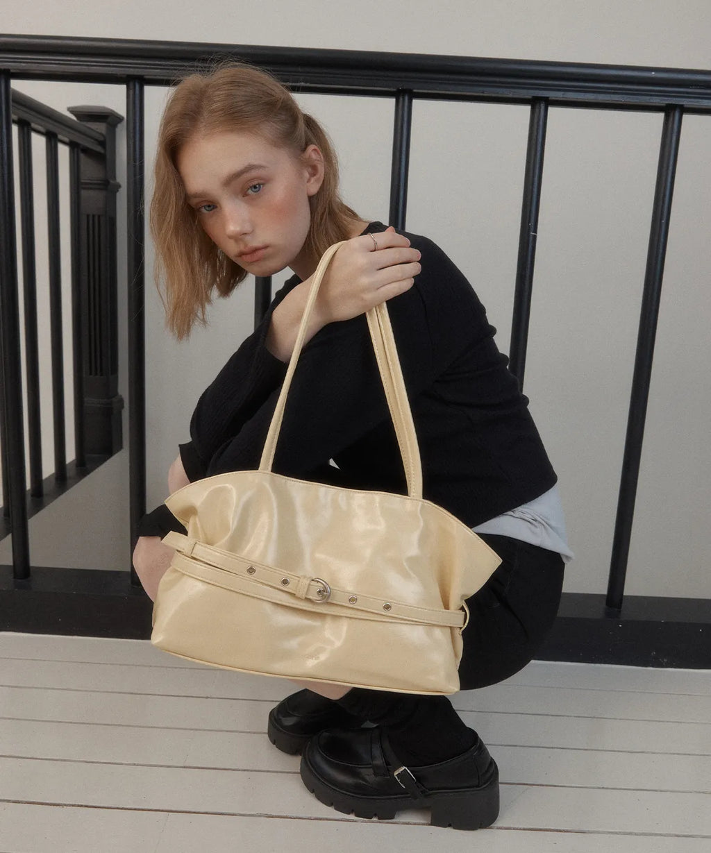 LETERIE - MELLOW REVERSIBLE BELT TOTE BAG (8 Colors)