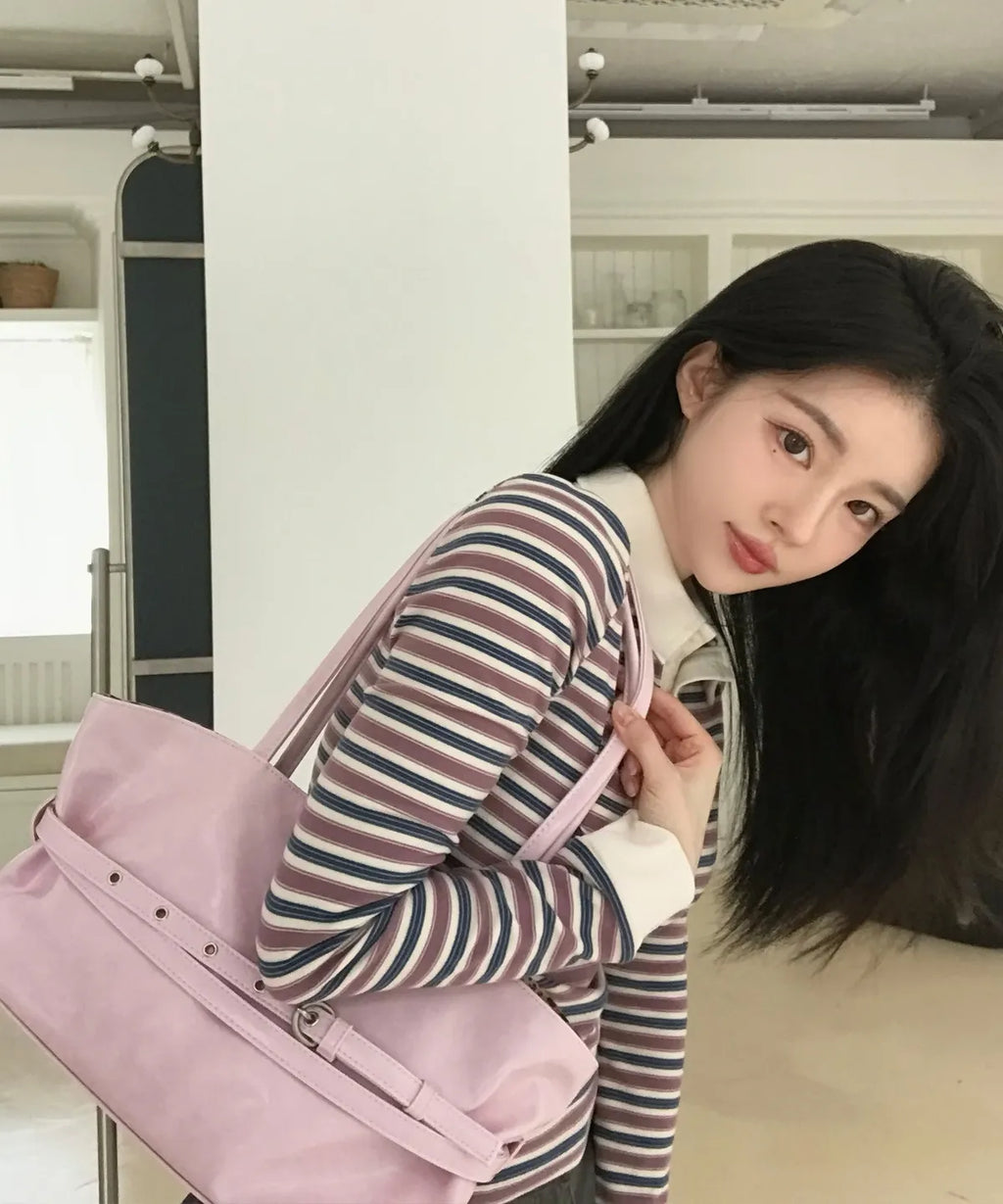 LETERIE - MELLOW REVERSIBLE BELT TOTE BAG (8 Colors)