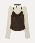 MIXXO - Halter Layered Long Sleeve Tee (3 Colors)