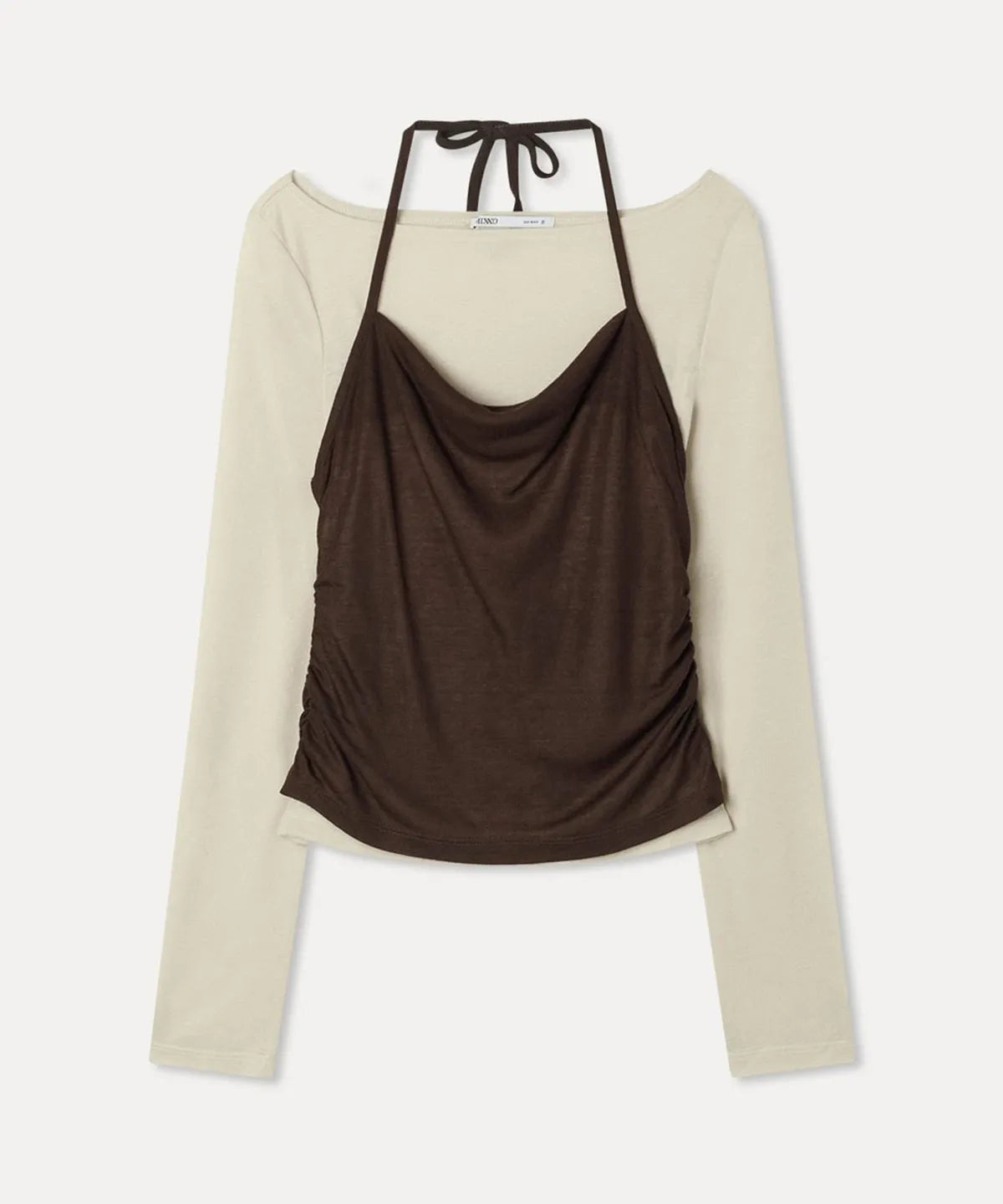 MIXXO - Halter Layered Long Sleeve Tee (3 Colors)