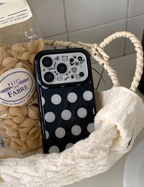 earliner - black big dot bumper case