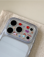 earliner - camera film sticker set apple puppy