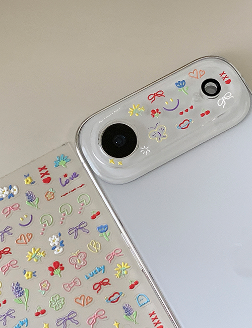 earliner - camera film sticker set butterfly flower