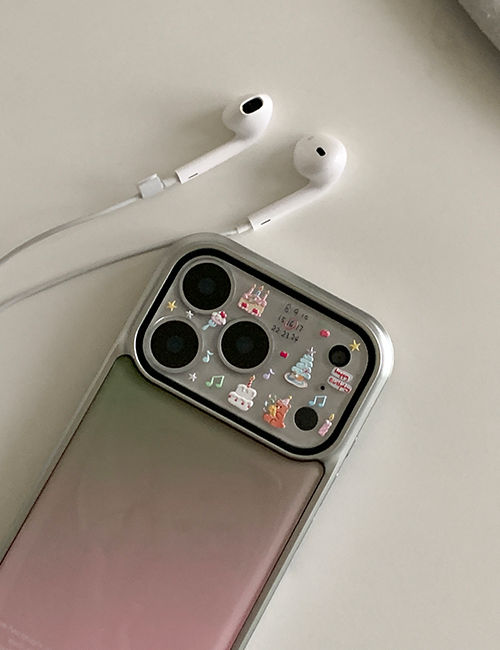 earliner -  camera film sticker set happy birthday (cubic)