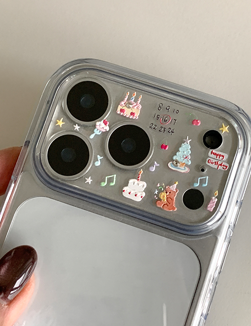 earliner -  camera film sticker set happy birthday (cubic)