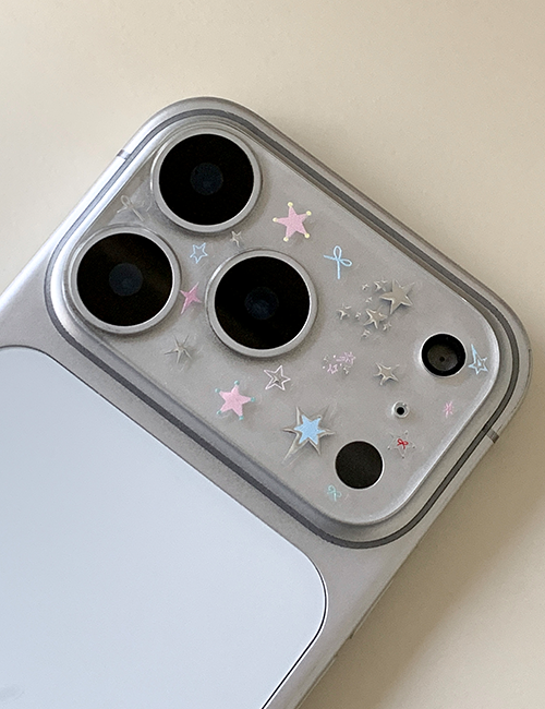  earliner -  camera film sticker set metal star