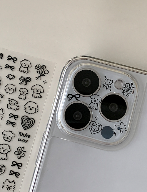 earliner - camera film sticker set puppy (3color)