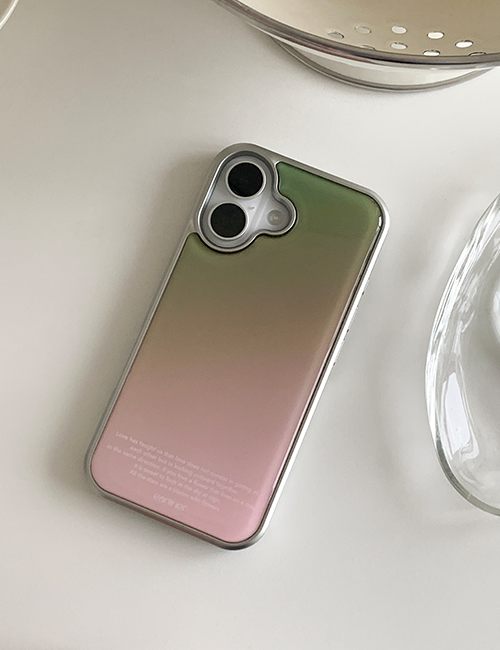 earliner - strawberry matcha latte silver bumper case